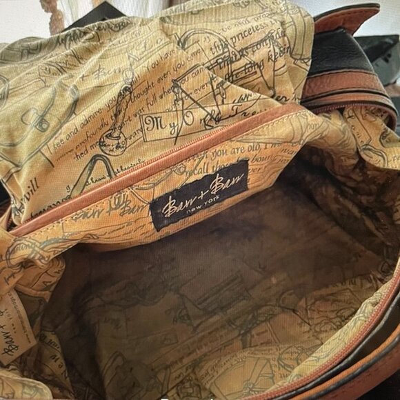 Barr and Barr vintage soft brown & Black leather handbag - Picture 3 of 9